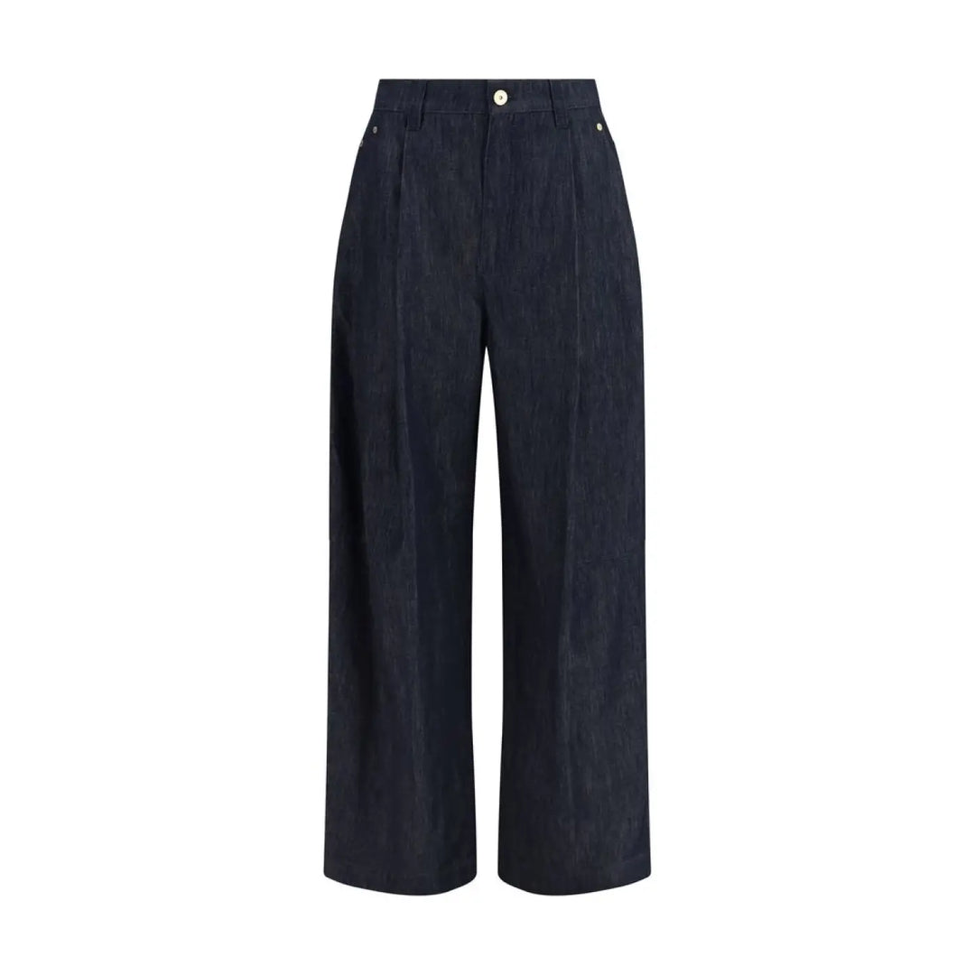Brunello Cucinelli Blue Cotton Casual Pants