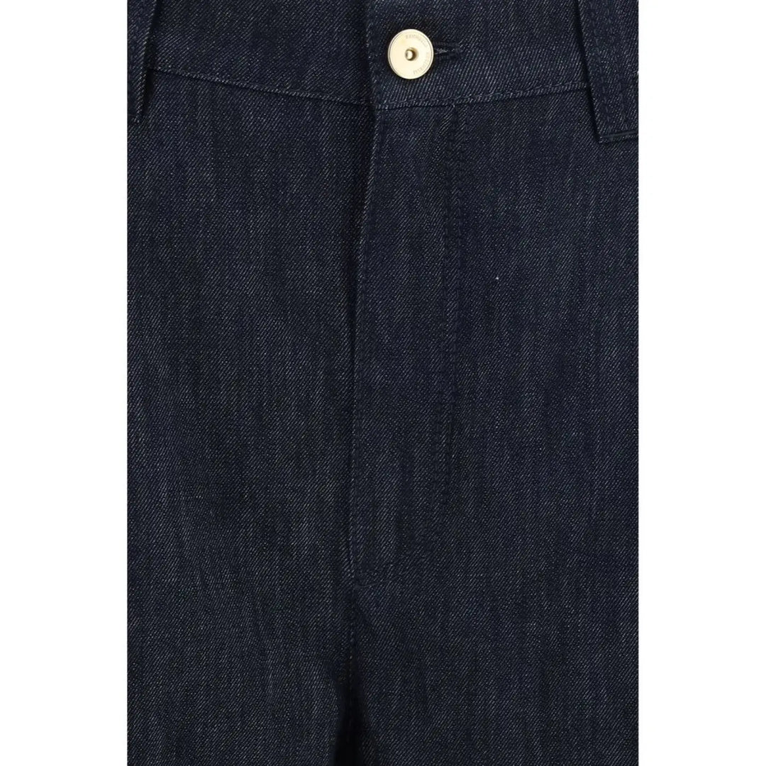 Brunello Cucinelli Blue Cotton Casual Pants