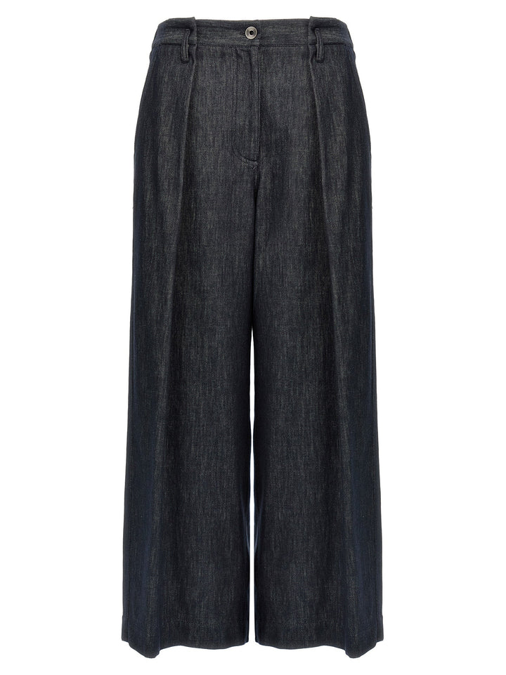 Brunello Cucinelli Blue Cotton Casual Pants