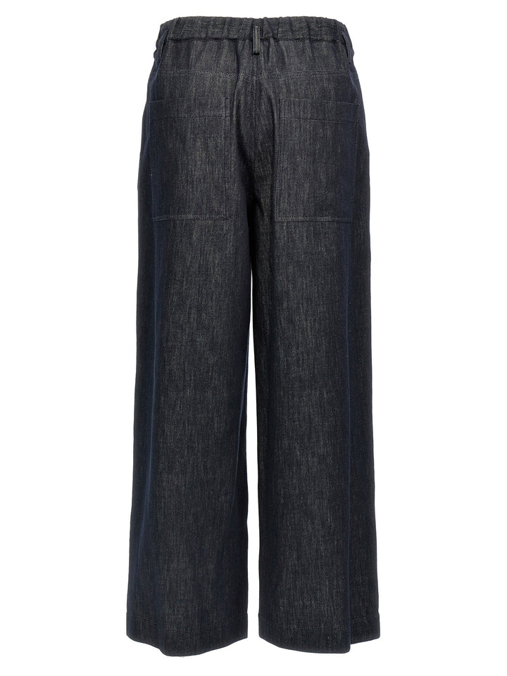 Brunello Cucinelli Blue Cotton Casual Pants