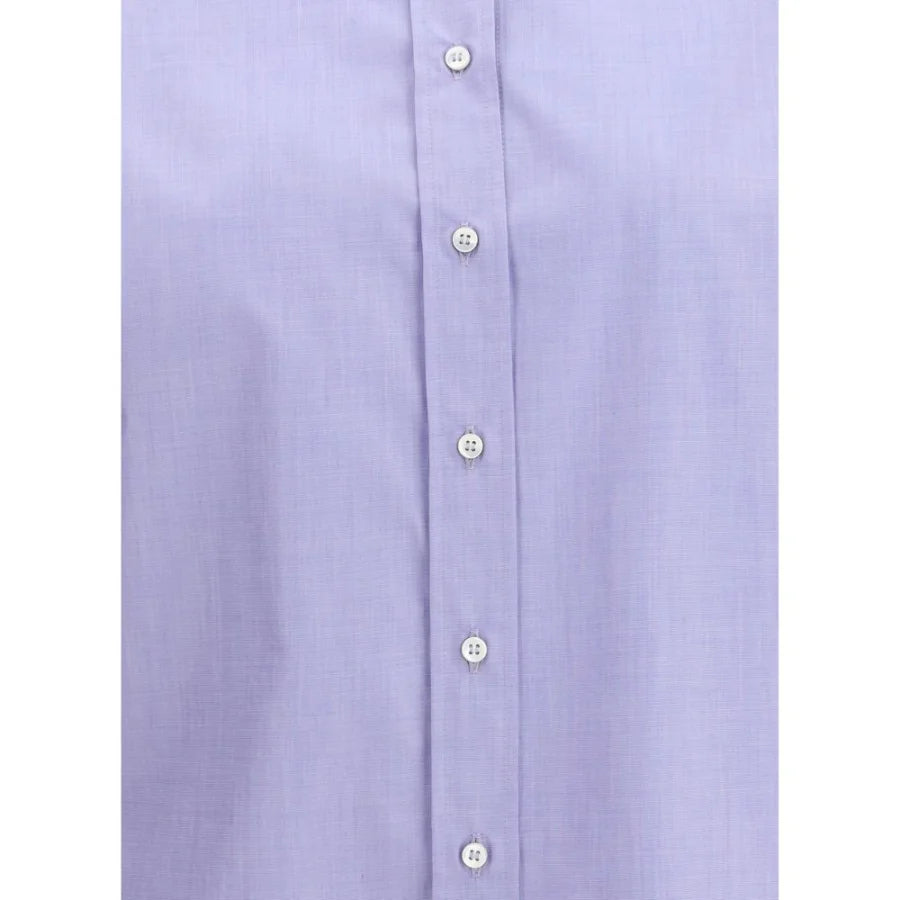 Brunello Cucinelli Blue Cotton Dress Shirt