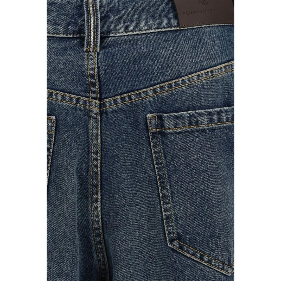 Brunello Cucinelli Blue Cotton Jeans Denim
