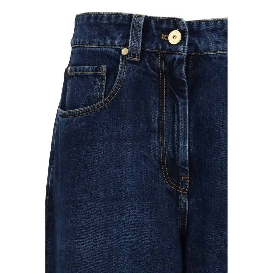 Brunello Cucinelli Blue Cotton Jeans Denim