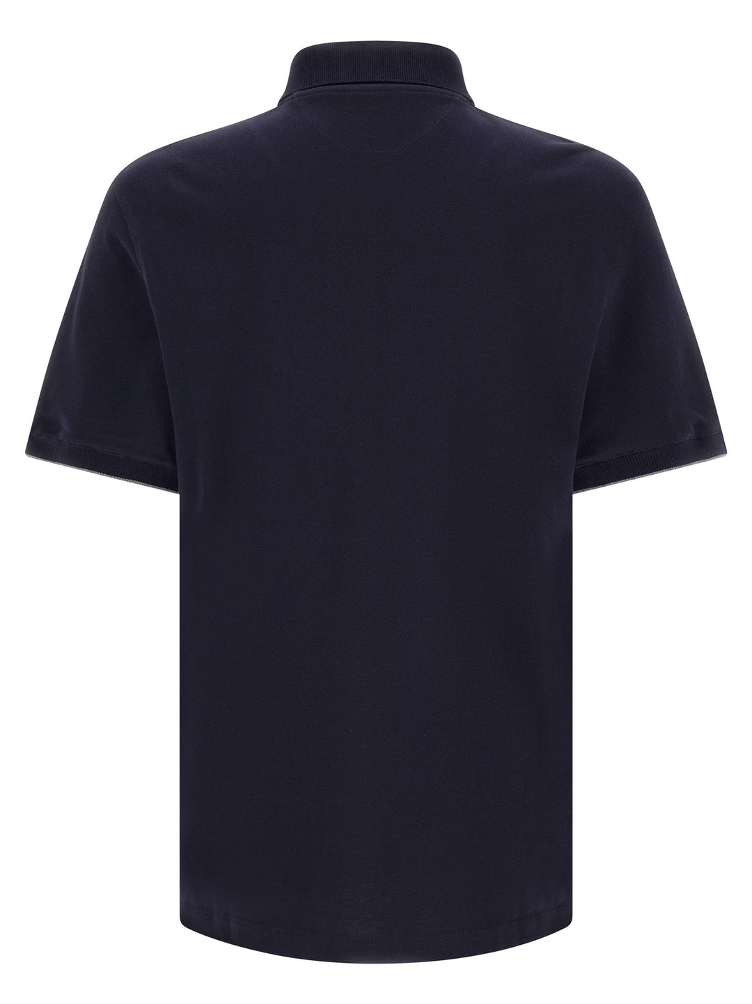 Brunello Cucinelli Blue Cotton Polo Shirt