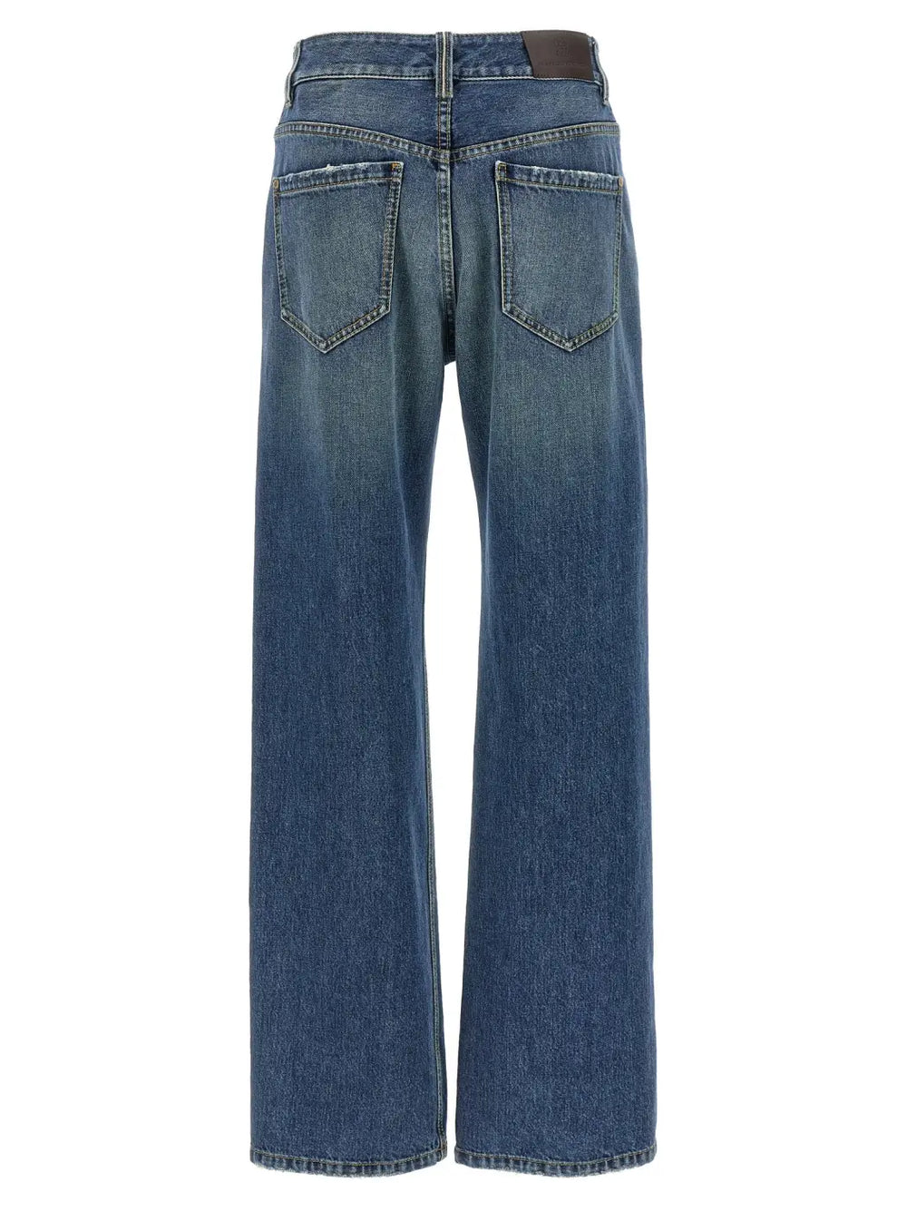Brunello Cucinelli Blue Cotton Relaxed Fit Jeans