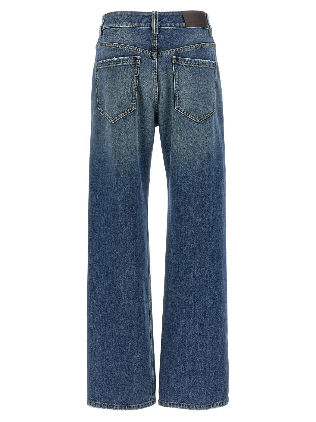 Brunello Cucinelli Blue Cotton Relaxed Fit Jeans