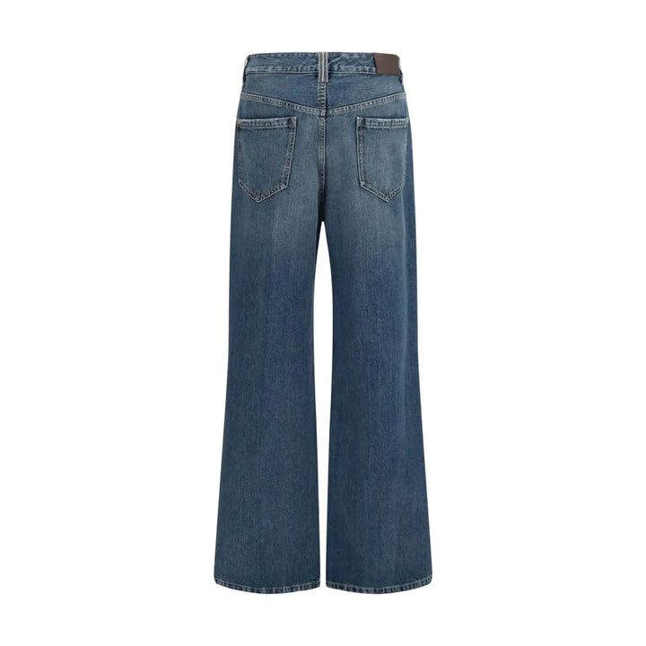 Brunello Cucinelli Blue Cotton Relaxed Fit Jeans