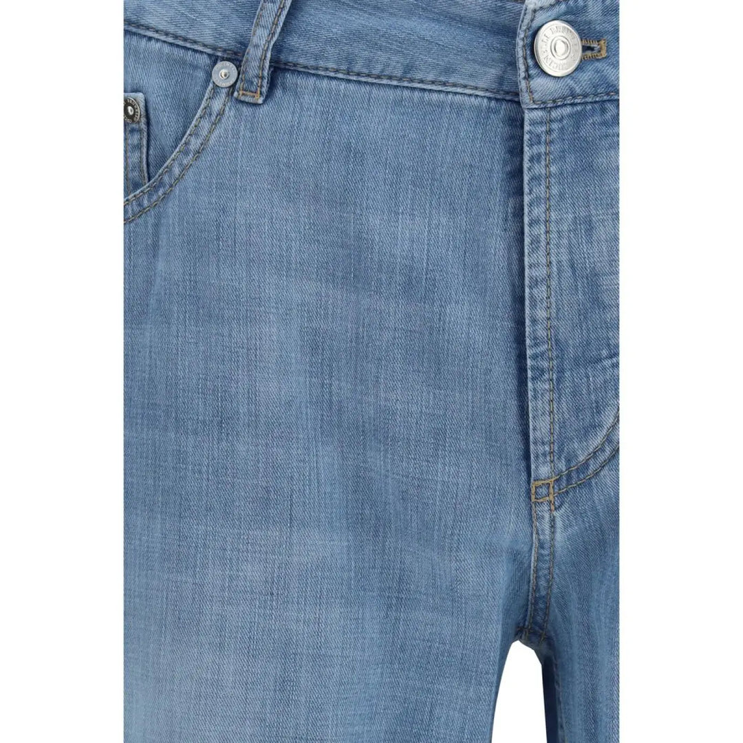 Brunello Cucinelli Blue Cotton Relaxed Fit Jeans