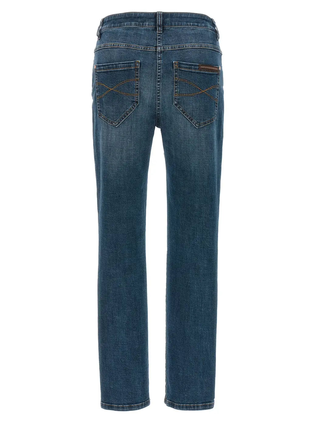 Brunello Cucinelli Blue Cotton Straight-leg Jeans