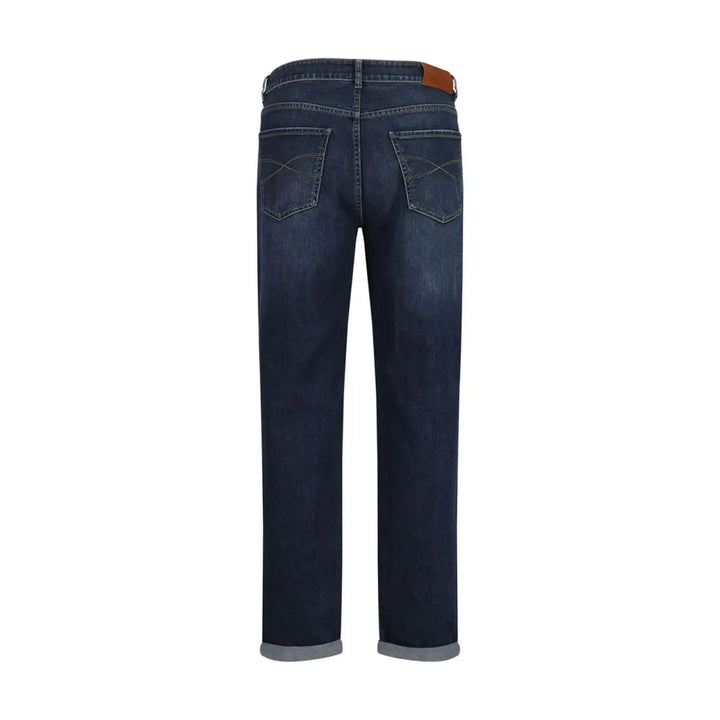Brunello Cucinelli Blue Cotton Straight-leg Jeans