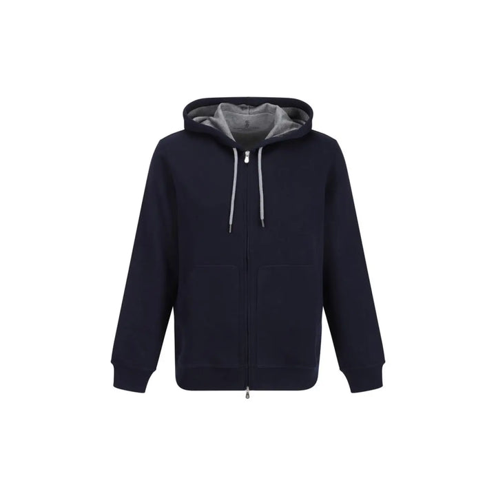 Brunello Cucinelli Blue Cotton Sweatshirt