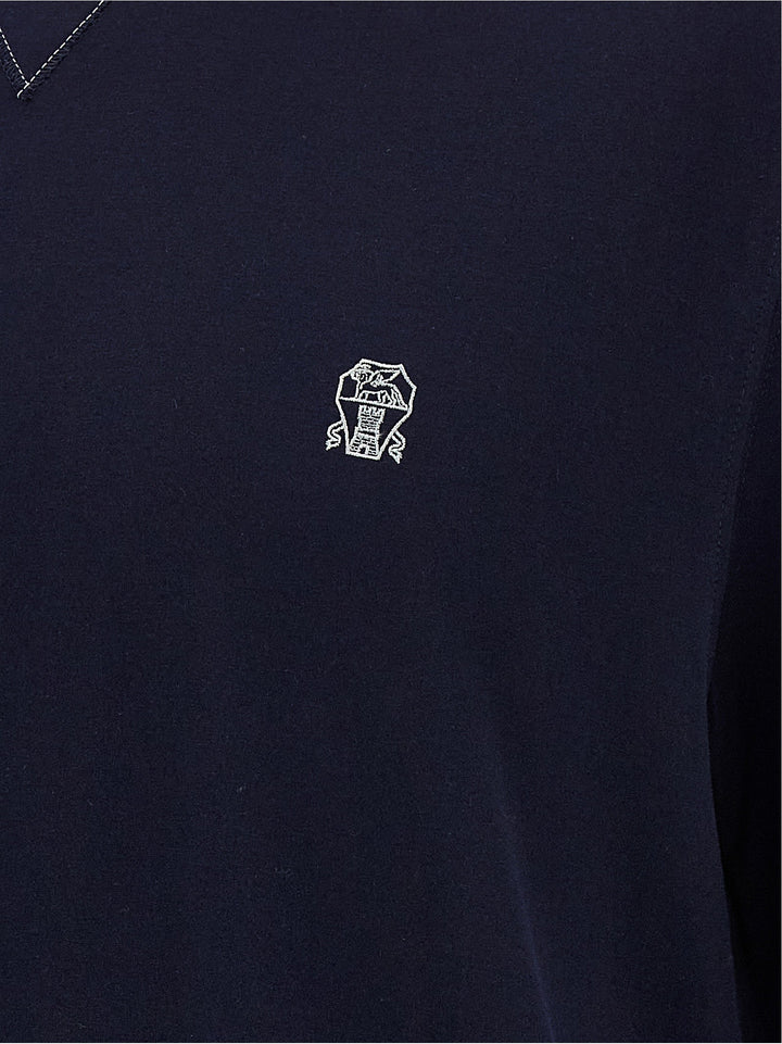 Brunello Cucinelli Blue Cotton T-shirt