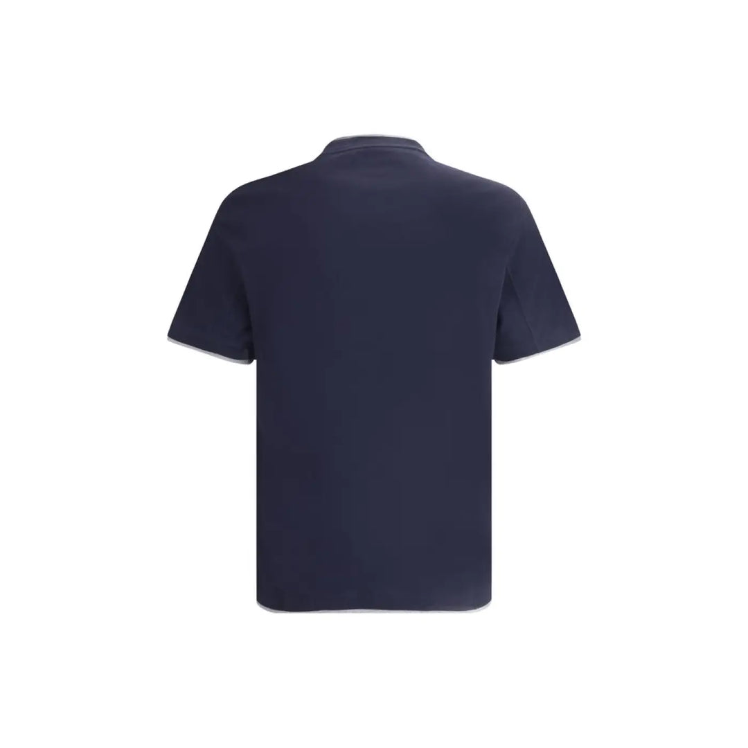 Brunello Cucinelli Blue Cotton T-shirt