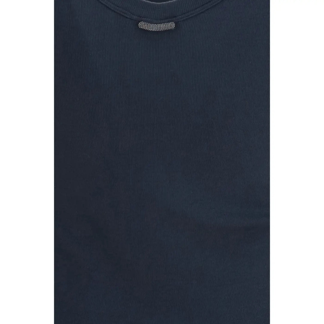 Brunello Cucinelli Blue Cotton T-Shirt