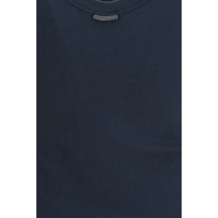 Brunello Cucinelli Blue Cotton T-Shirt