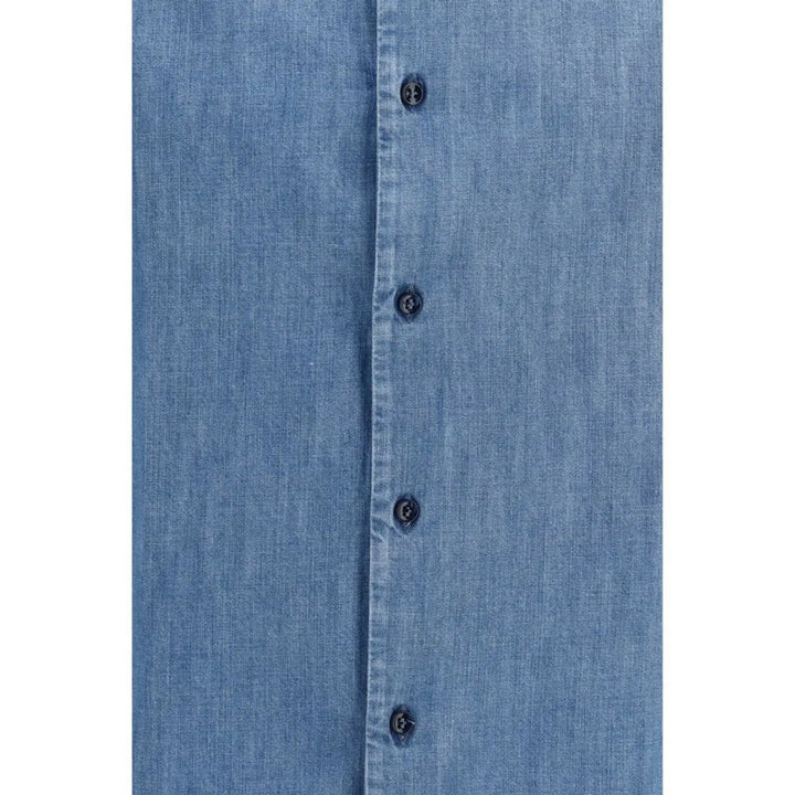 Brunello Cucinelli Blue Denim Shirt