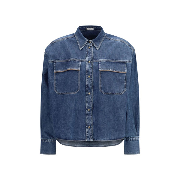 Brunello Cucinelli Shirts - Blue Denim Shirt