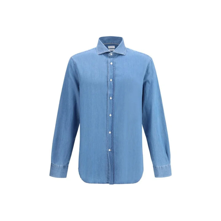 Brunello Cucinelli Blue Denim Shirt