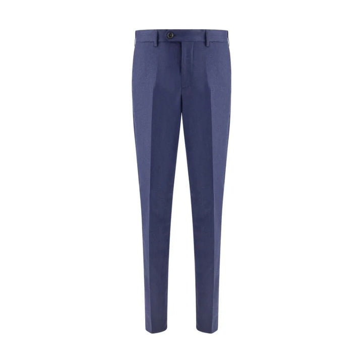 Brunello Cucinelli Blue Fleece Wool Pants