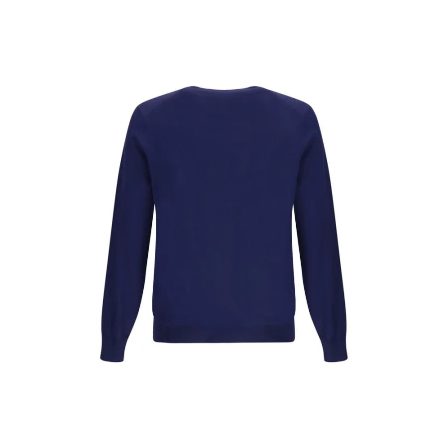 Brunello Cucinelli Blue Fleece Wool Sweatshirt