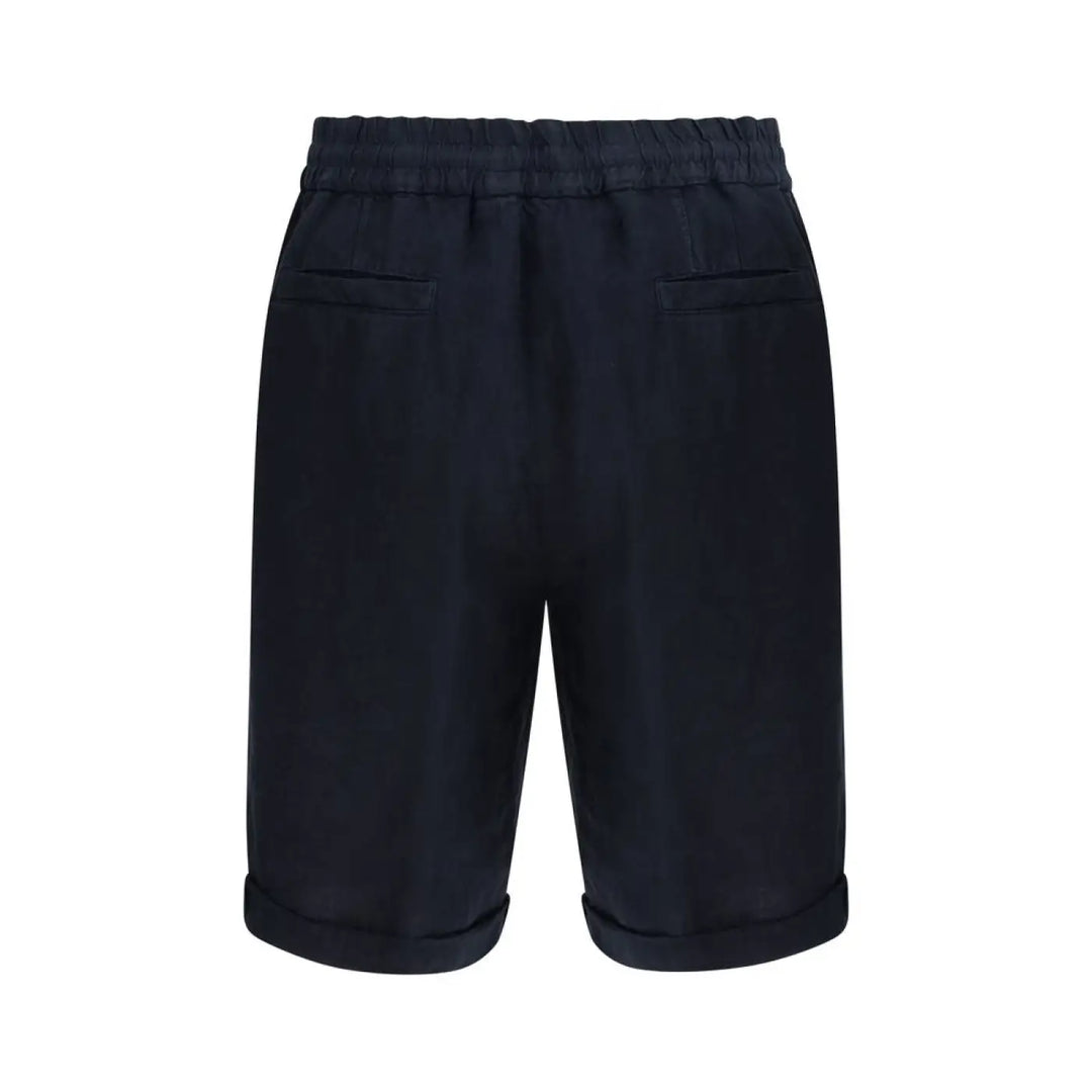 Brunello Cucinelli Blue Linen Bermuda Shorts