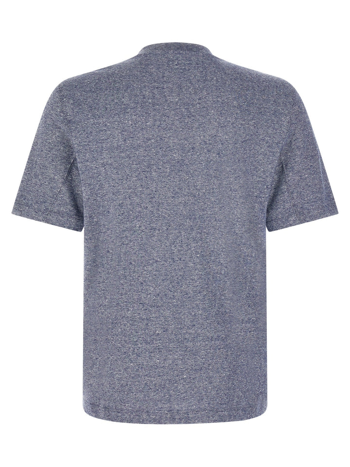 Brunello Cucinelli Blue Linen T-shirt
