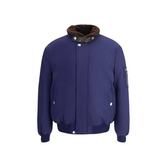 Brunello Cucinelli Blue Polyamide Bomber