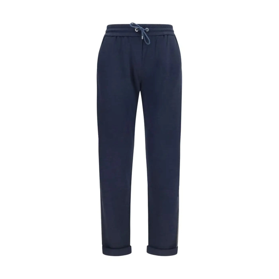 Brunello Cucinelli Blue Polyamide Casual Pants