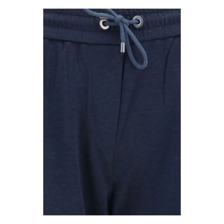 Brunello Cucinelli Blue Polyamide Casual Pants