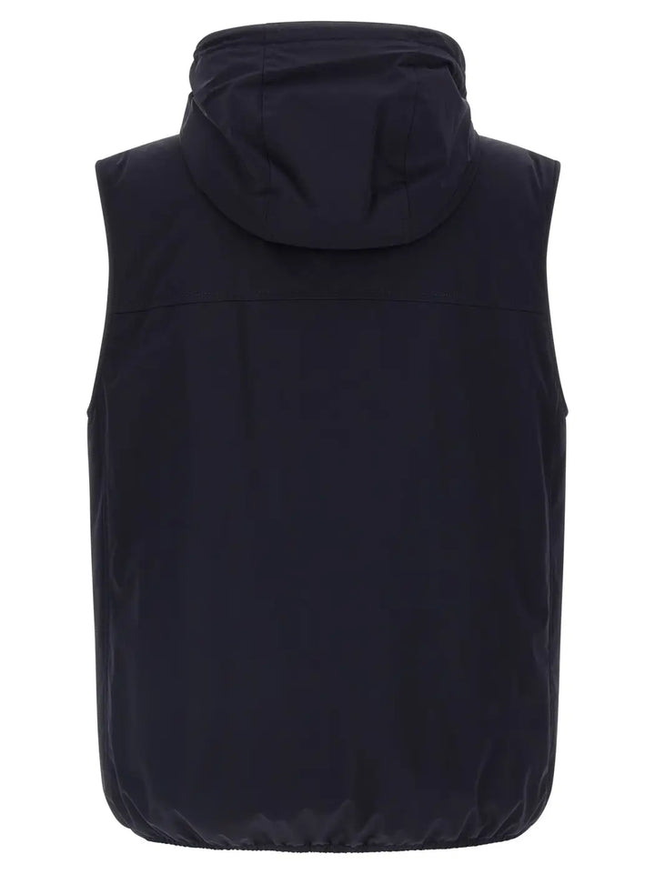 Brunello Cucinelli Blue Polyamide Sleeveless Jacket