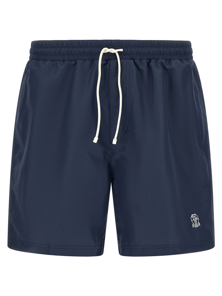Brunello Cucinelli Blue Polyester Swim Shorts