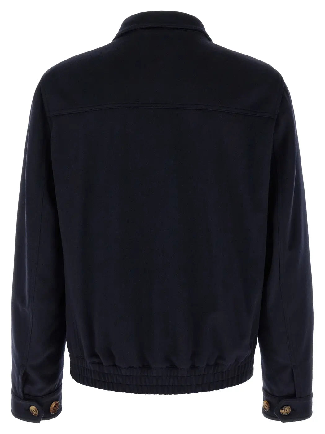 Brunello Cucinelli Blue Virgin Wool Bomber