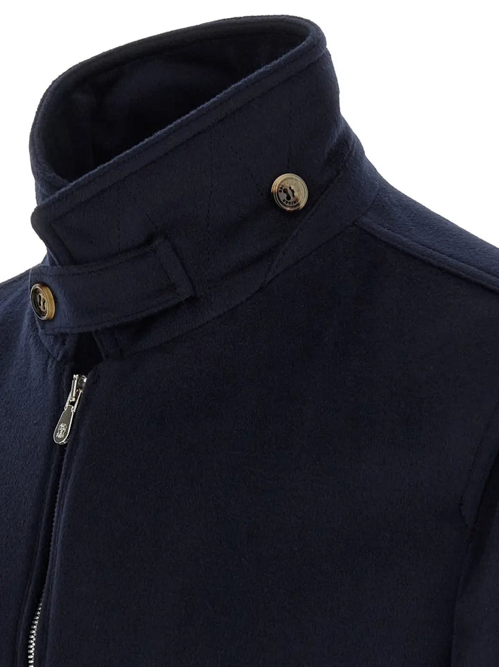 Brunello Cucinelli Blue Virgin Wool Bomber