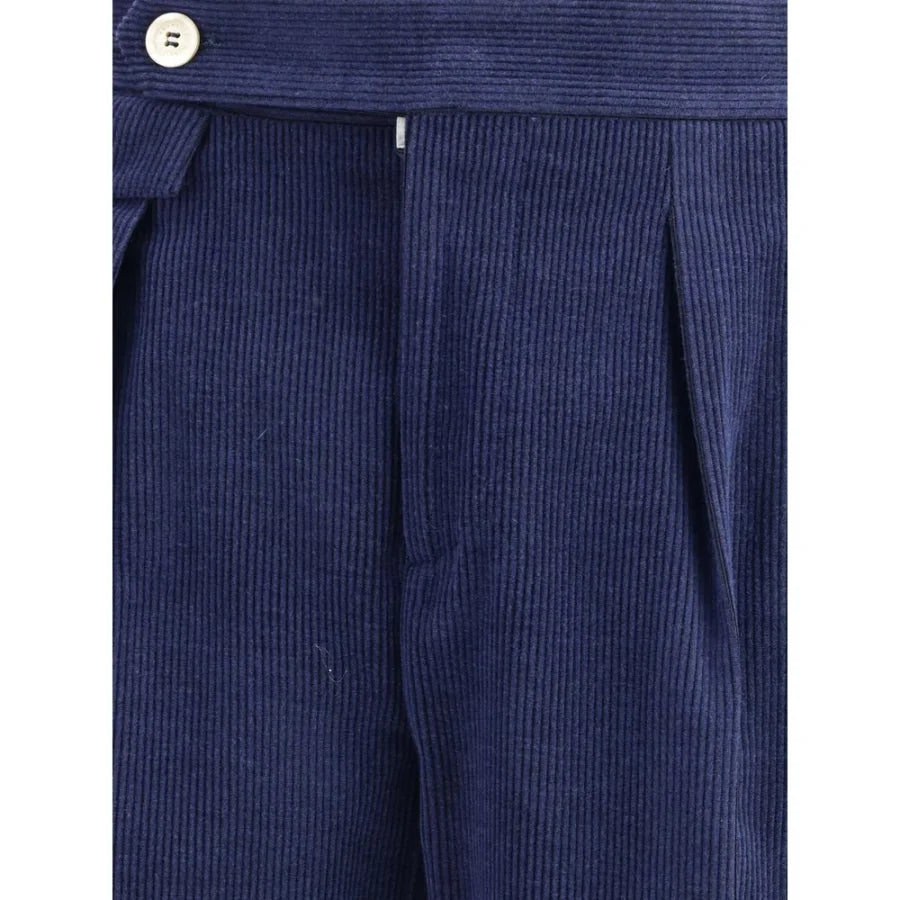 Brunello Cucinelli Blue Wool Casual Pants