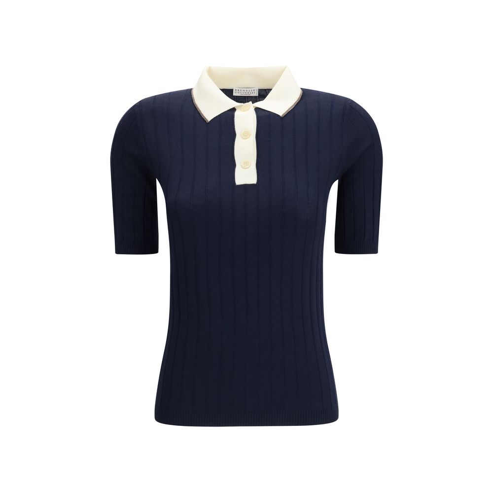 Brunello Cucinelli - Blue Wool Oves Aries Polo Shirt