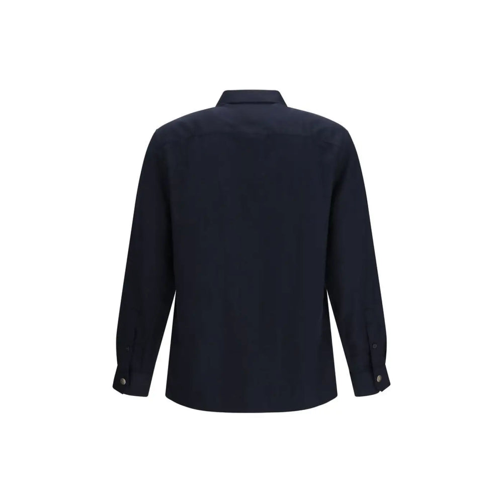Brunello Cucinelli Blue Wool Oves Aries Shirt