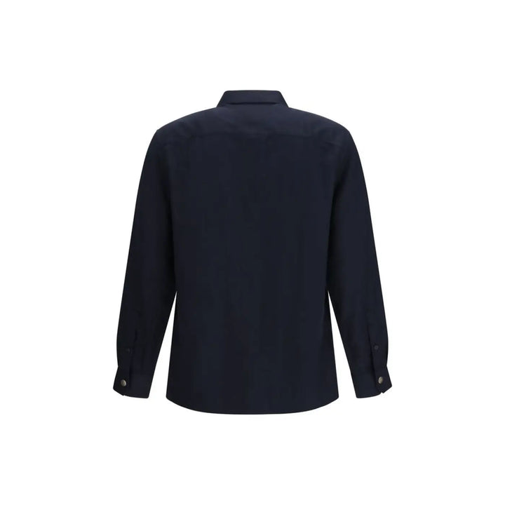 Brunello Cucinelli Blue Wool Oves Aries Shirt