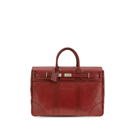 Brunello Cucinelli Bordeaux Calf Leather Bos Taurus Luggage And Travel