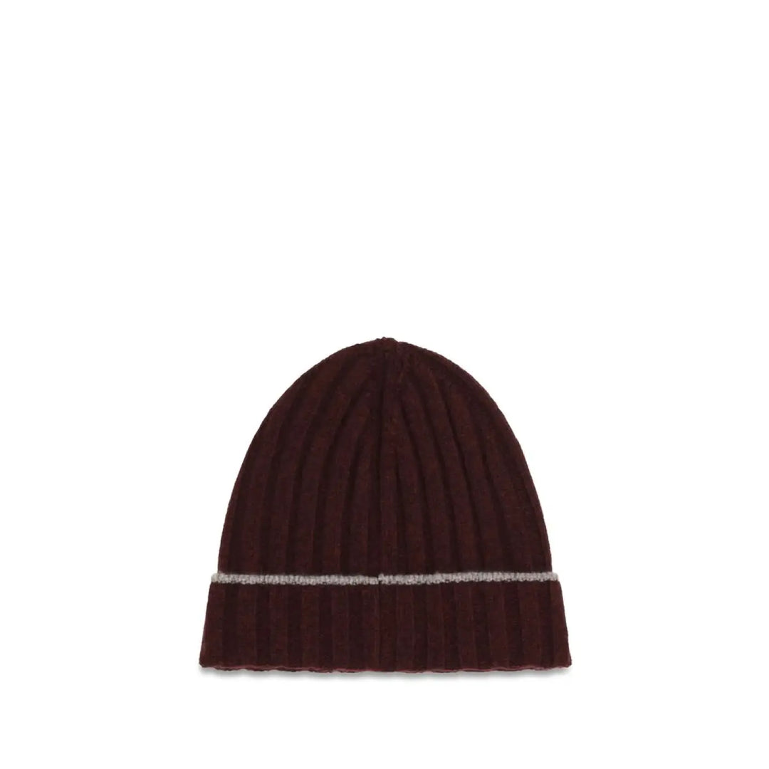 Brunello Cucinelli Bordeaux Cashmere Beanie