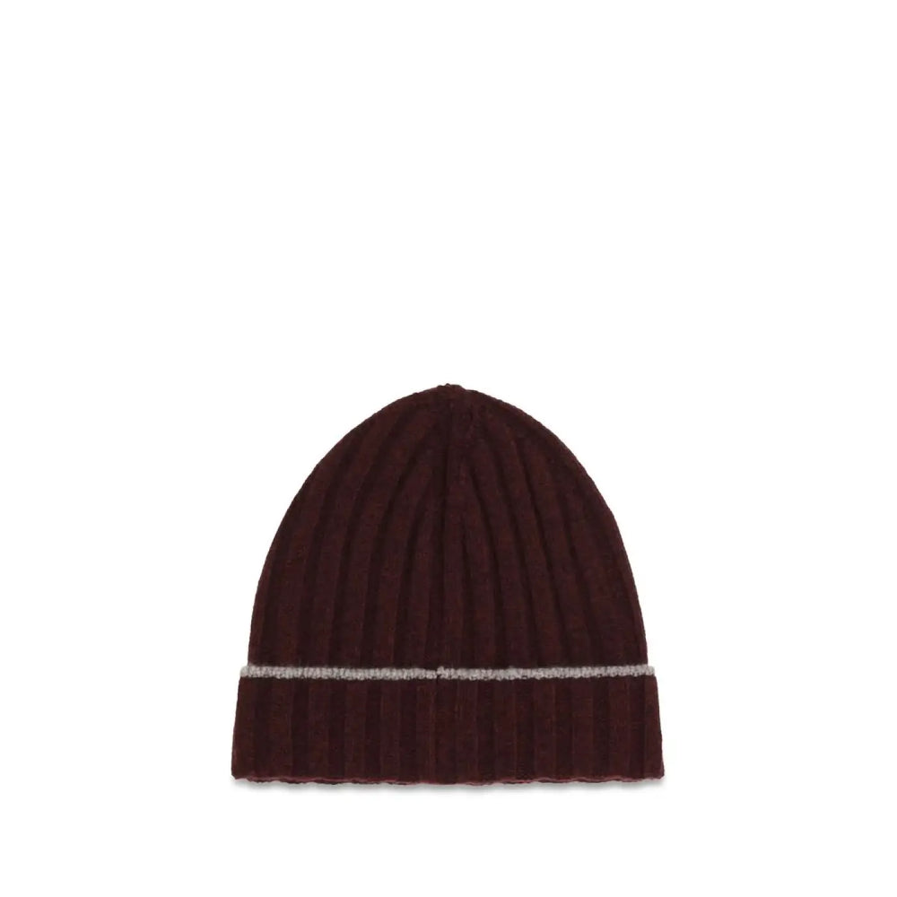 Brunello Cucinelli Bordeaux Cashmere Beanie