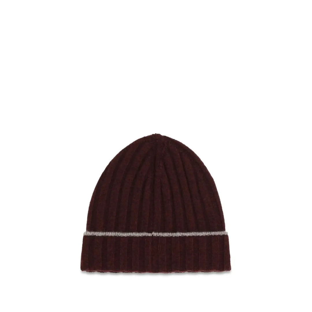 Brunello Cucinelli Bordeaux Cashmere Beanie