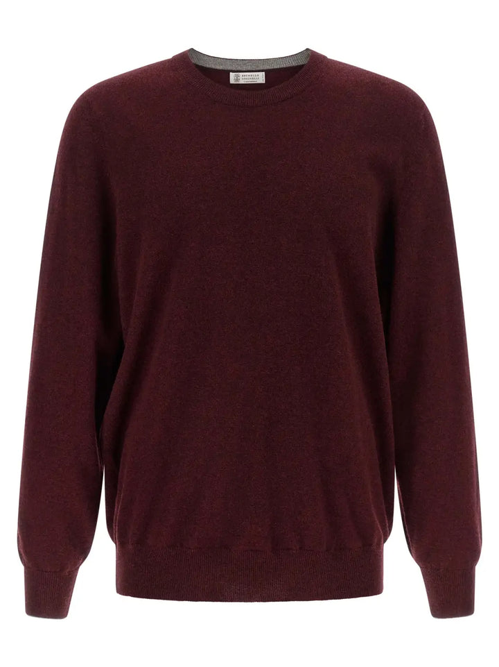 Brunello Cucinelli Bordeaux Cashmere Cardigan