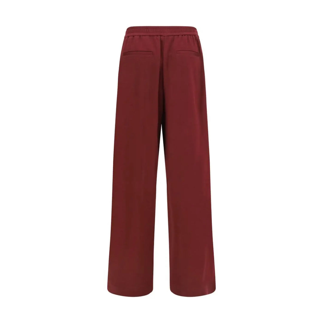 Brunello Cucinelli Bordeaux Cotton Athletic Pants