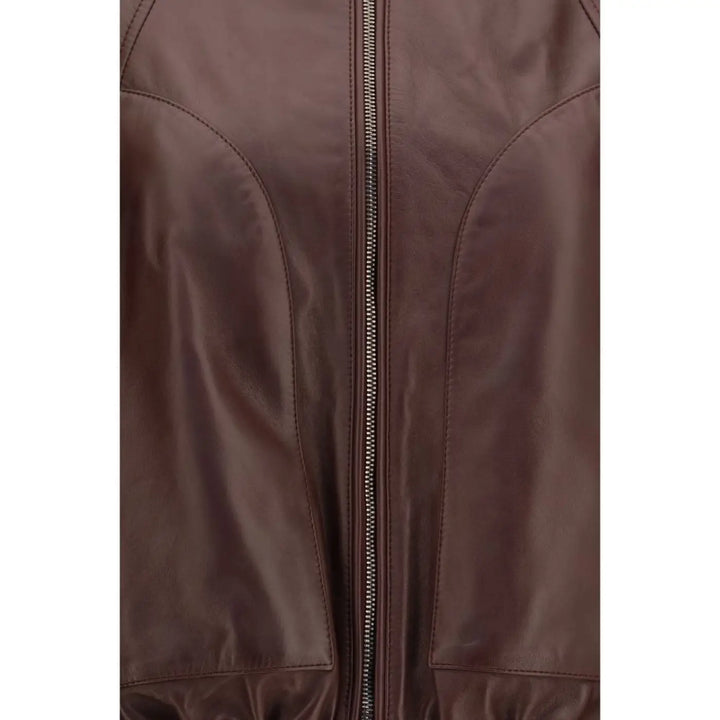 Brunello Cucinelli Bordeaux Lamb Ovis Aries Bomber
