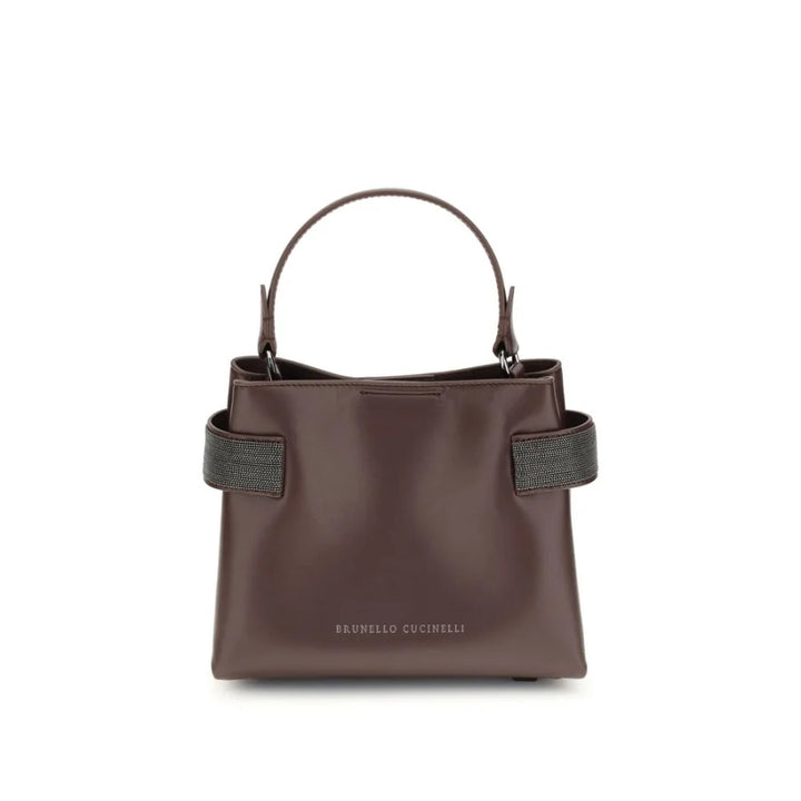 Brunello Cucinelli Bordeaux Leather Handbag