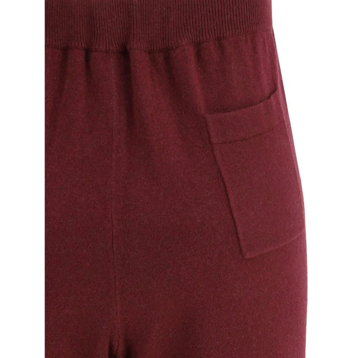 Brunello Cucinelli Bordeaux Wool Casual Pants