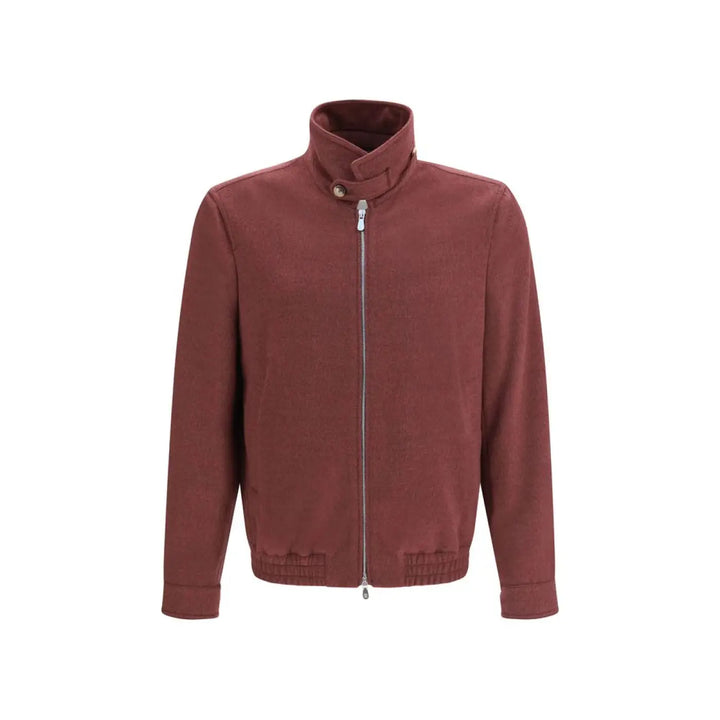 Brunello Cucinelli Bordeaux Wool Oves Aries Full-length Jacket