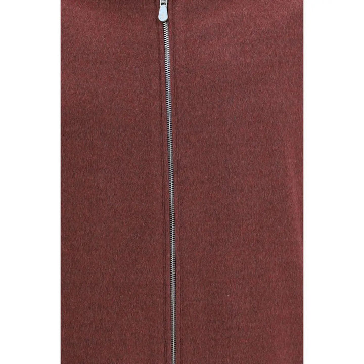 Brunello Cucinelli Bordeaux Wool Oves Aries Full-length Jacket