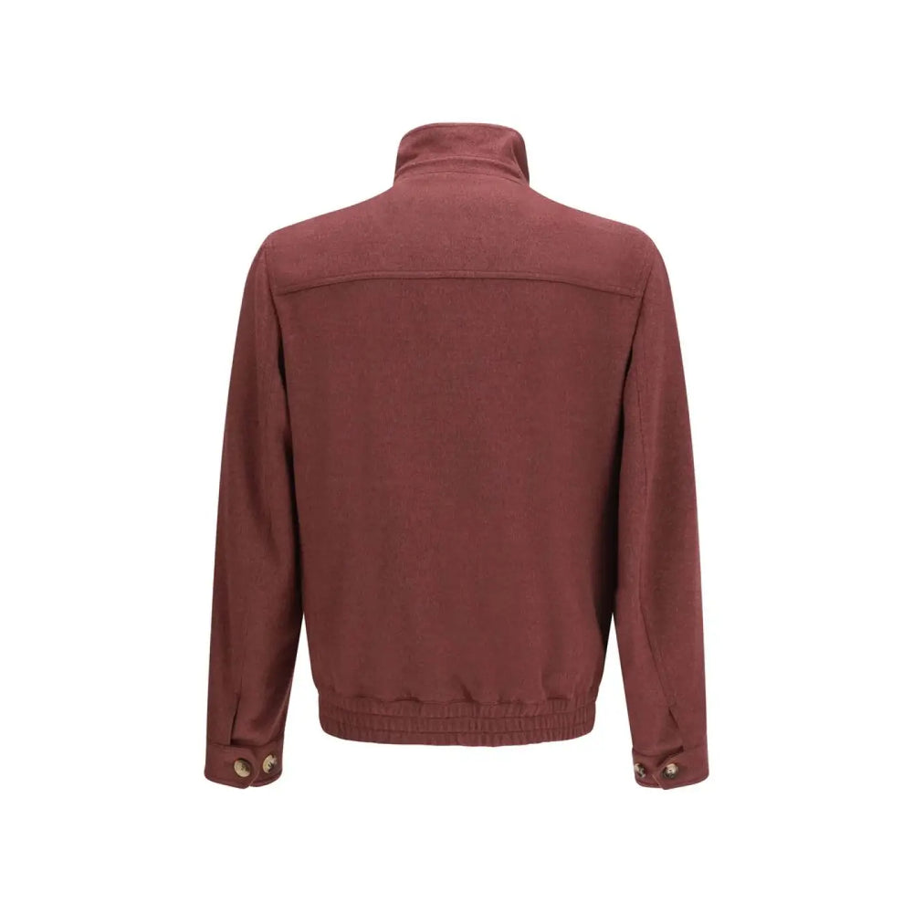 Brunello Cucinelli Bordeaux Wool Oves Aries Full-length Jacket