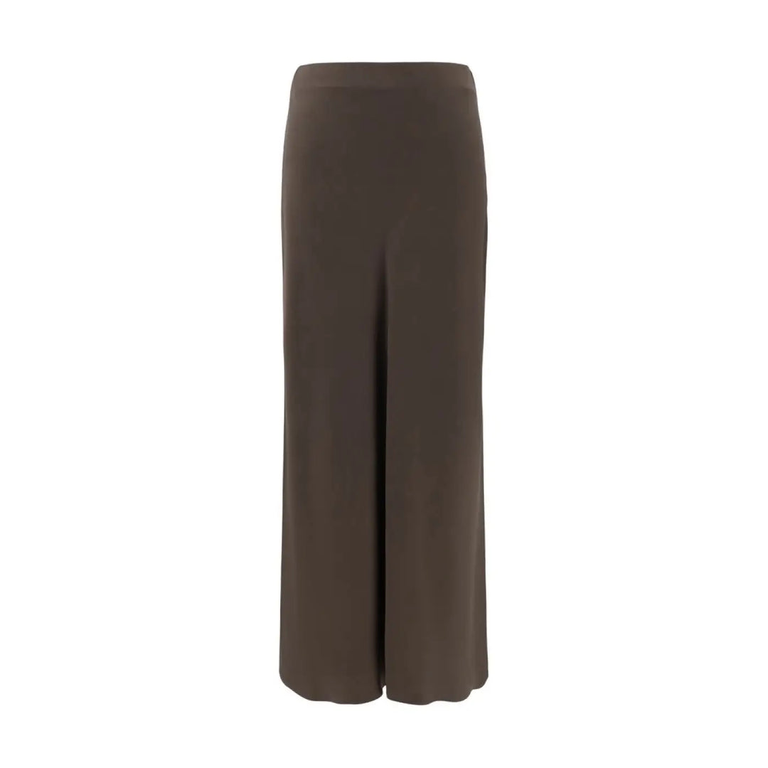 Brunello Cucinelli Brown Acetate Midi Skirt